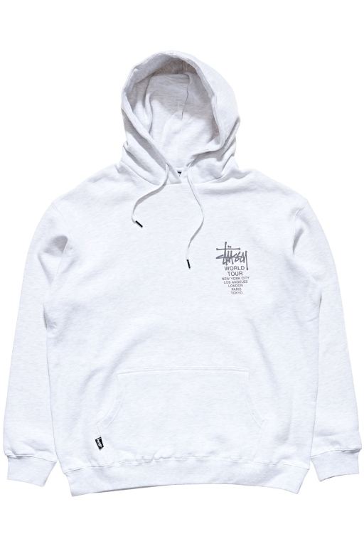 Stussy Mens World Tour Hoodie White - VHELC7045